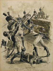Teniente Harry Hunt Royal Marines en Cassis el 18 de agosto de 1813 de Henry A. Payne