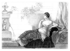Mary Robinson 1757-1800, poeta y novelista inglesa, 1830 de Henry Adlard