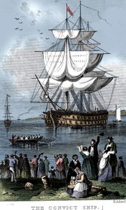 El barco de convictos, c1820 de Henry Adlard