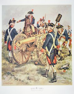 Ejército Continental Americano: Uniformes de Artillería de 1777-83 de Henry Alexander (after) Ogden