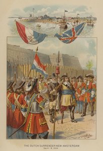 La rendición holandesa de Nueva Ámsterdam, 8 de septiembre de 1664 de Henry Alexander (after) Ogden