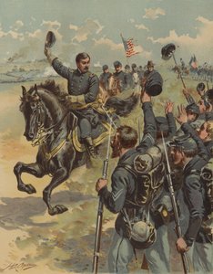 General McClellan en la Batalla de Antietam, Maryland, Guerra Civil Americana, 17 de septiembre de 1862 de Henry Alexander Ogden