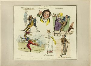 Placa de ilustraciones a canciones populares de Henry Alken