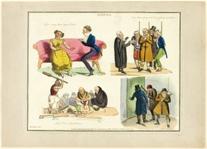 Placa de ilustraciones a canciones populares de Henry Alken