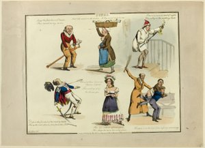 Placa de ilustraciones a canciones populares de Henry Alken