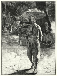 Panadero oriental con cesta en la cabeza de Henry Andrew Harper
