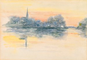 Iglesia y lago