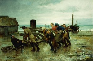 Remolcando un barco, 1887