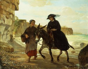 El turista y la pescadora, 1870
