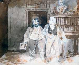 Dos personajes de Henry Bonaventure Monnier