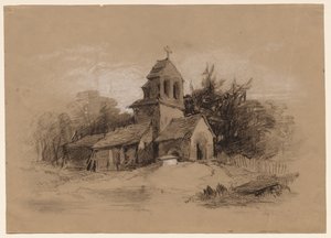 Iglesia en un paisaje de Henry Bright