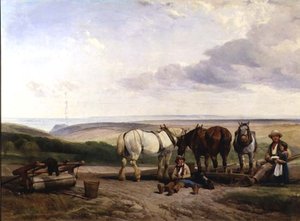 El lado sur del valle de Ecclesborne, cerca de Hastings, East Sussex de Henry Brittan Willis