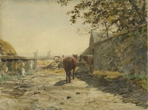 Vista de las murallas del cuartel en Leazes, Newcastle upon Tyne de Henry Burdon Richardson