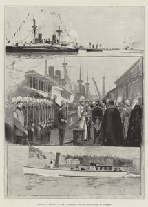 Llegada del Rey de Siam, Su Majestad y el Duque de York en Spithead de Henry Charles Seppings Wright