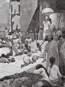 Ashur-nasir-pal y sus prisioneros de guerra (litografía) de Henry Charles Seppings Wright