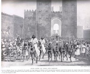 Entrada de Ciro en Babilonia, ilustración de 