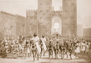 Entrada de Ciro en Babilonia, ilustración de 
