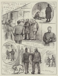 Bocetos con la Policía en el East End de Henry Charles Seppings Wright
