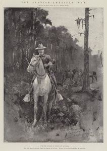 La Guerra Hispanoamericana, con la Caballería en servicio de piquete en Tampa de Henry Charles Seppings Wright
