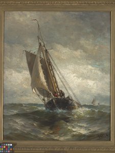 Running For Anchorage (óleo sobre lienzo)