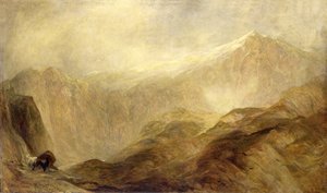 Snowdon (óleo sobre lienzo) de Henry Clarence Whaite