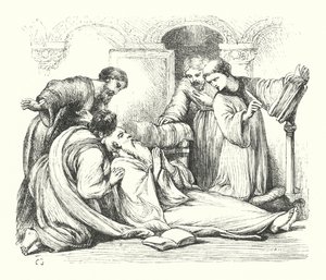 Muerte del Venerable Beda de Henry Courtney (after) Selous