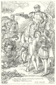 Rey Enrique V (grabado) de Henry Courtney (after) Selous