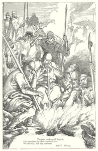 Rey Enrique V (grabado) de Henry Courtney (after) Selous