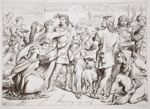 Cómo Hereward mató al oso, ilustración de Hereward the Great por Charles Kingsley de Henry Courtney Selous