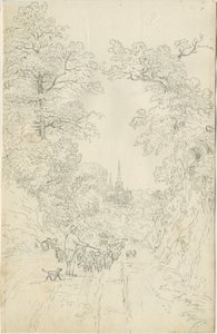 Catedral de Lichfield - Vista Sureste de Henry Curzon Allport