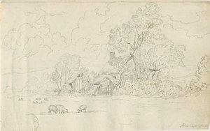 Iglesia de Stonnall: dibujo a pluma, 20 Jun 1813 de Henry Curzon Allport