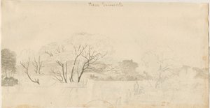 Tamworth - Vista Distante: dibujo a lápiz, nd [1788-1855] de Henry Curzon Allport
