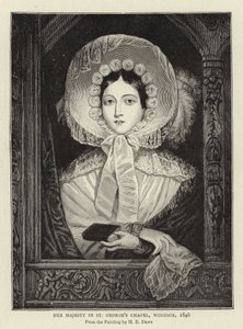 Su Majestad en la Capilla de San Jorge, Windsor, 1846 de Henry Dawe