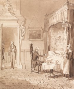 La vida de un noble: Escena novena - La habitación del enfermo de Henry Dawe