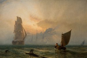 Las paredes de madera de Inglaterra, 1856