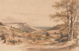 Boxhill desde Westhumble Lane de Henry Edridge