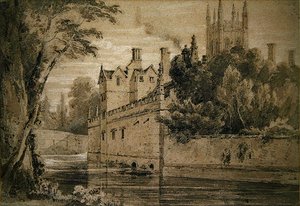 Magdalen College - Una Vista en el Cherwell mirando hacia el Puente