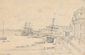 Custom House, Londres de Henry Edridge