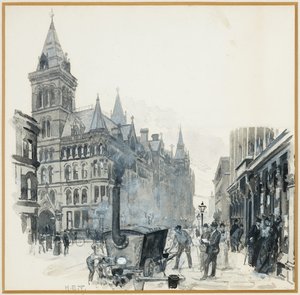 Corporation Road Making, Princess Street y Ayuntamiento de Henry Edward Tidmarsh