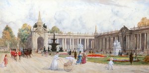 El jardín público (acuarela)
