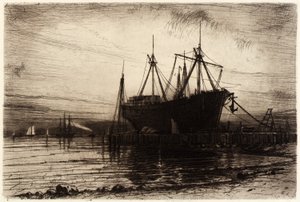 Puesta de sol, Bahía de Gowanus de Henry Farrer