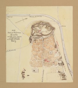 Old Fort of Sehwan, Sindh (tinta y acuarela sobre papel) de Henry Francis Ainslie