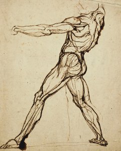 Un desnudo lanzando de Johann Heinrich Füssli