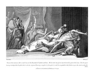 Intento de exorcizar espíritus malignos que poseen a un paciente en el Hospital San Spirito, Roma de Johann Heinrich Füssli
