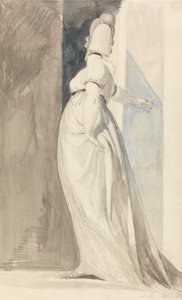 Vista posterior de una mujer de pie, llamada Sra. Fuseli de Johann Heinrich Füssli