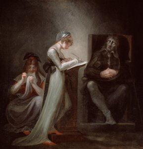 Milton dictando a su hija de Johann Heinrich Füssli