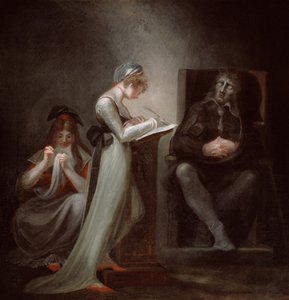 Milton dictando a su hija, 1794 de Johann Heinrich Füssli