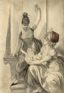 Madre y su familia en el campo de Johann Heinrich Füssli
