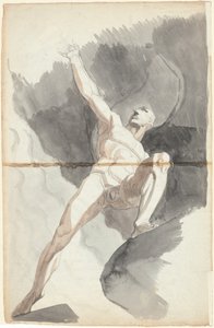 Satanás Desafiando los Poderes del Cielo de Johann Heinrich Füssli