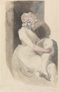Estudio de una mujer sentada de Johann Heinrich Füssli